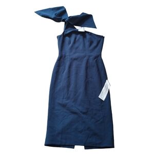 NWT Dress The Population One Shoulder Tiffany Peacock Blue Dress L